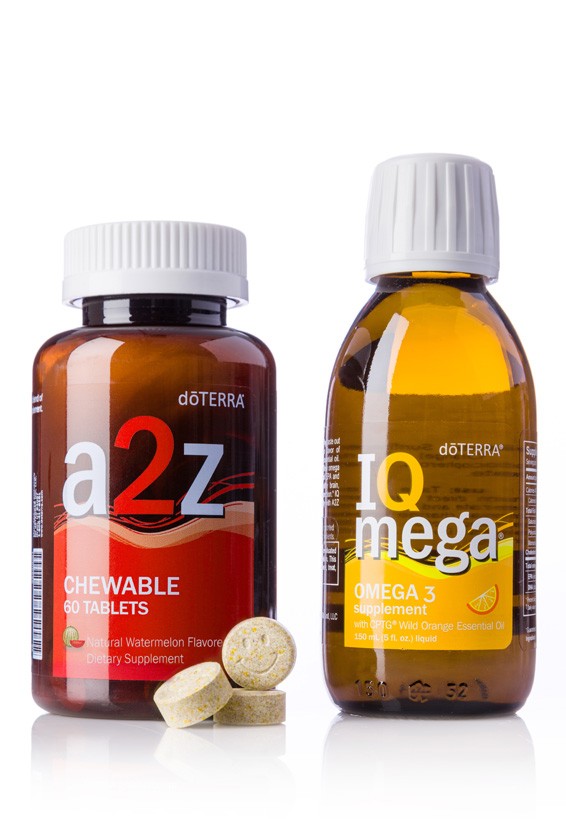 dōTERRA Omega-3 halolaj és a2z rágható tabletta csomag
